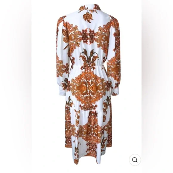 DIONNE Paisley Midaxi Dress - Rust NWT - Picture 7 of 8